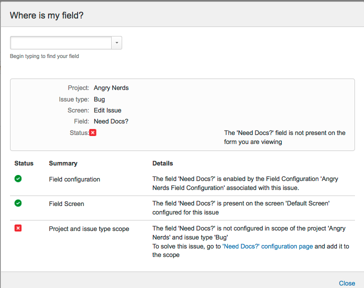 Where is my field page. Where is my field page.