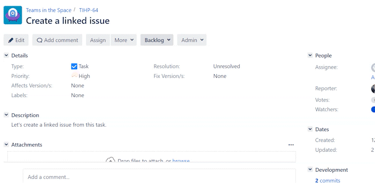 Create a linked issue Create a linked issue