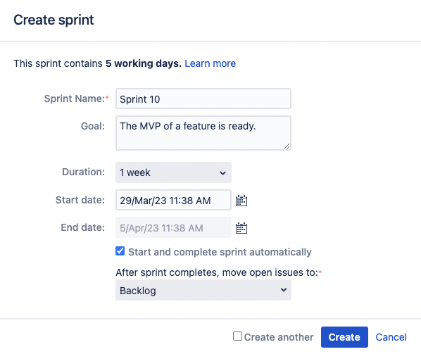 Auto-managed sprint settings Auto-managed sprint settings