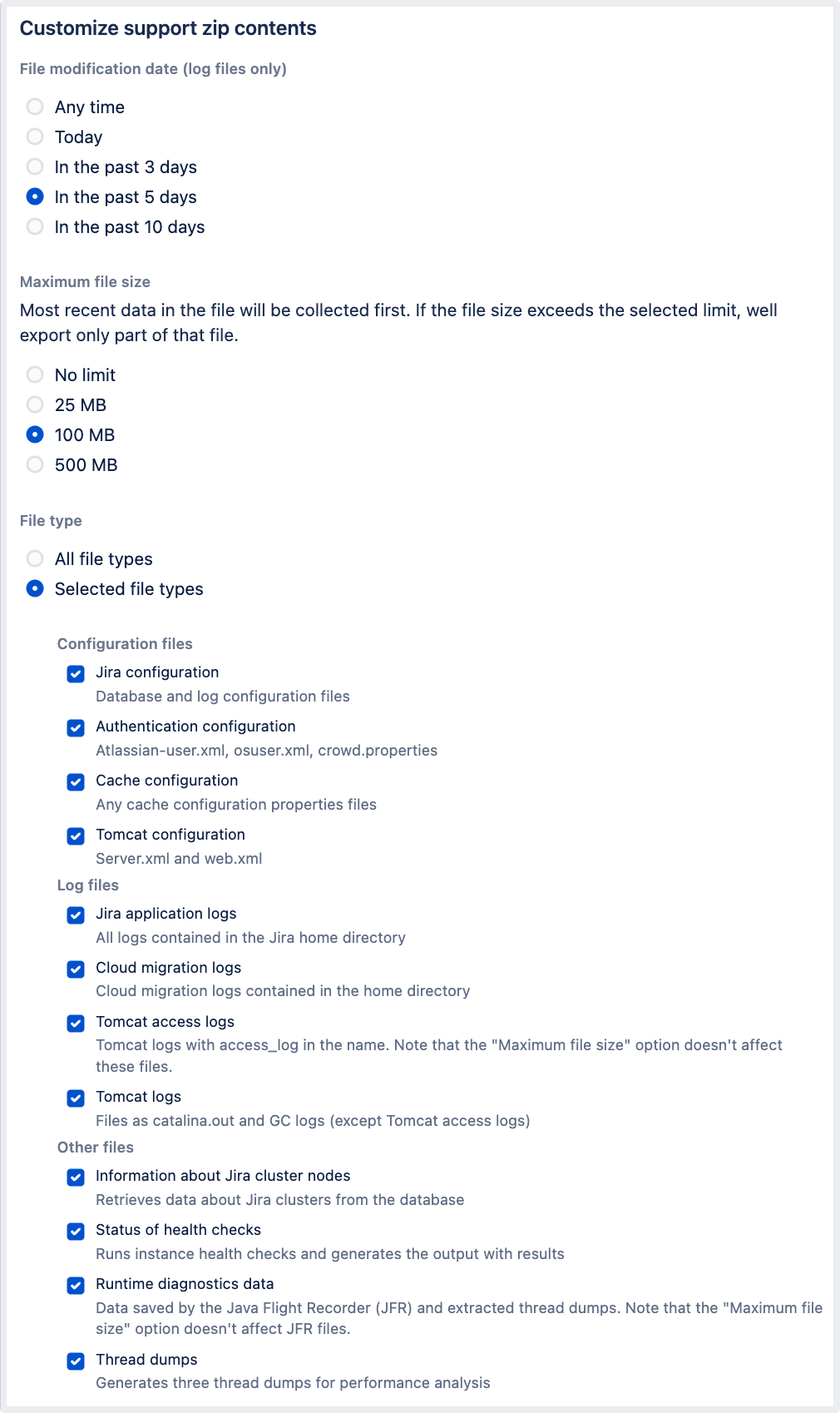 Zip customization options in Jira Zip customization options in Jira